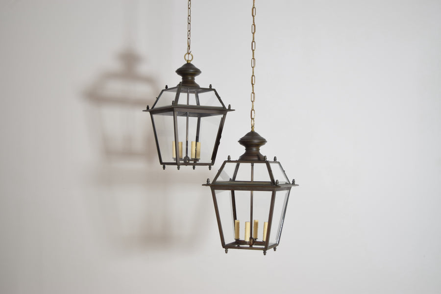 Pair of 4-Light Hanging Lanterns