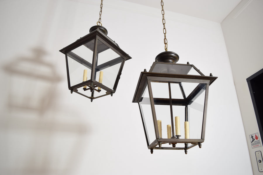 Pair of 4-Light Hanging Lanterns