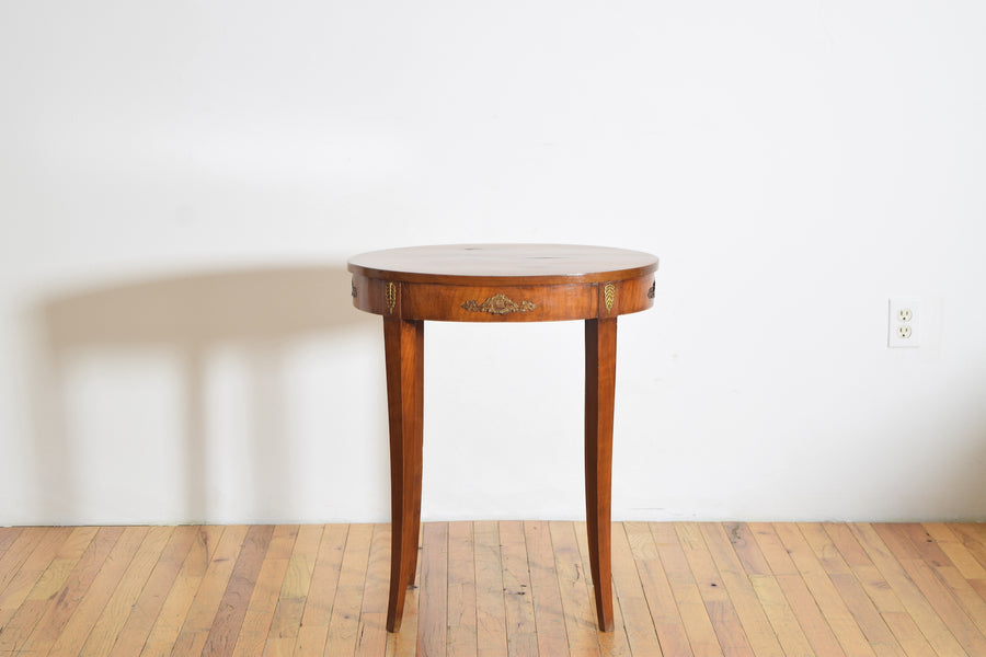 Walnut and Brass Mounted Oval Table