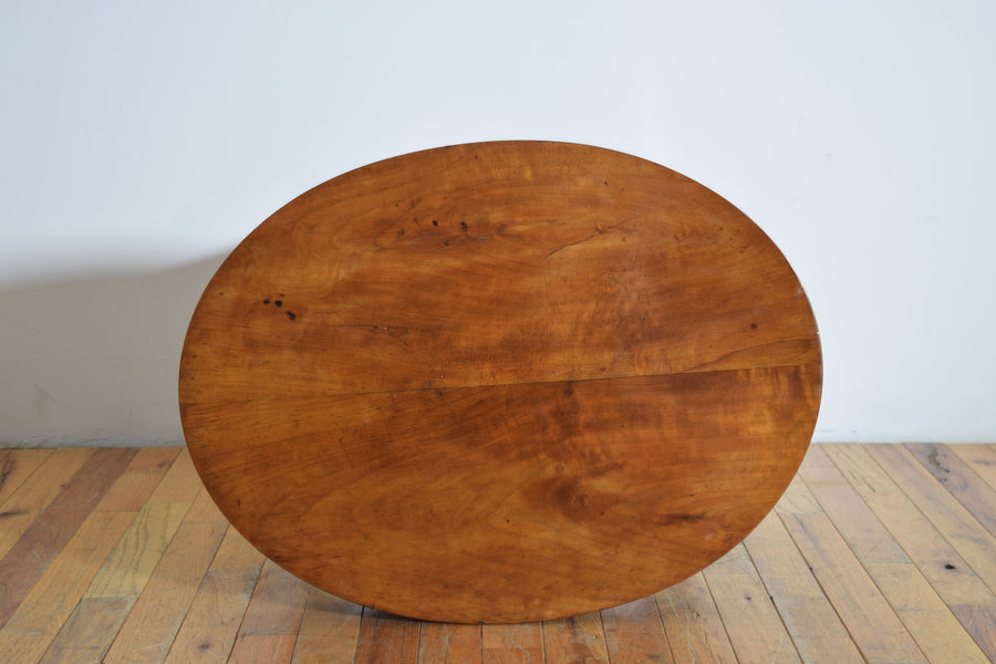 Walnut and Brass Mounted Oval Table