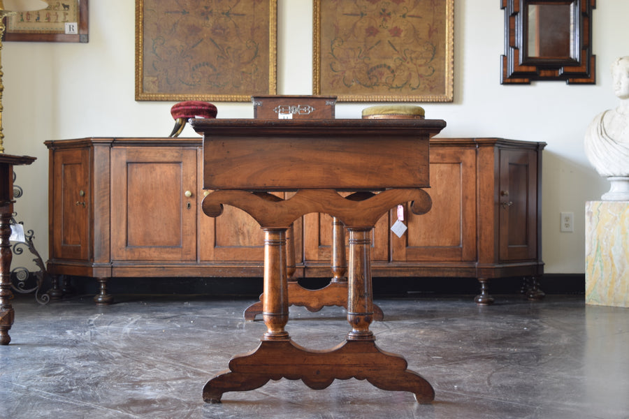 Walnut 2-Drawer Drapers Table