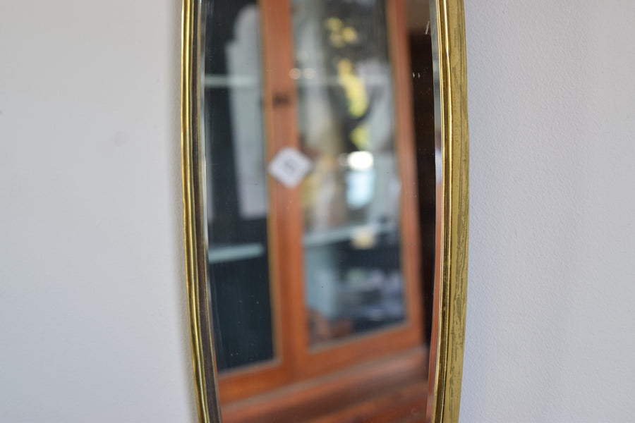 Oval Brass Wall Mirror