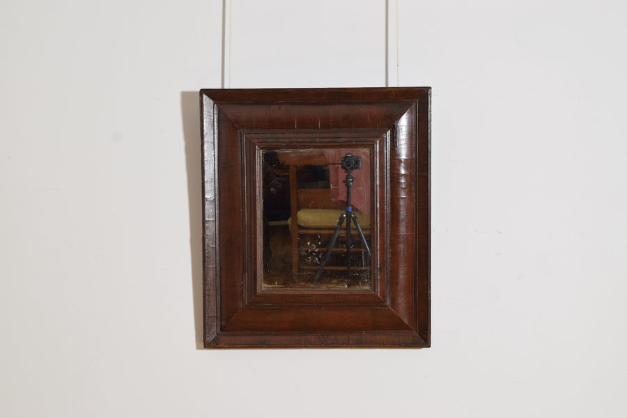 Walnut Veneered  Cushion-Form Mirror