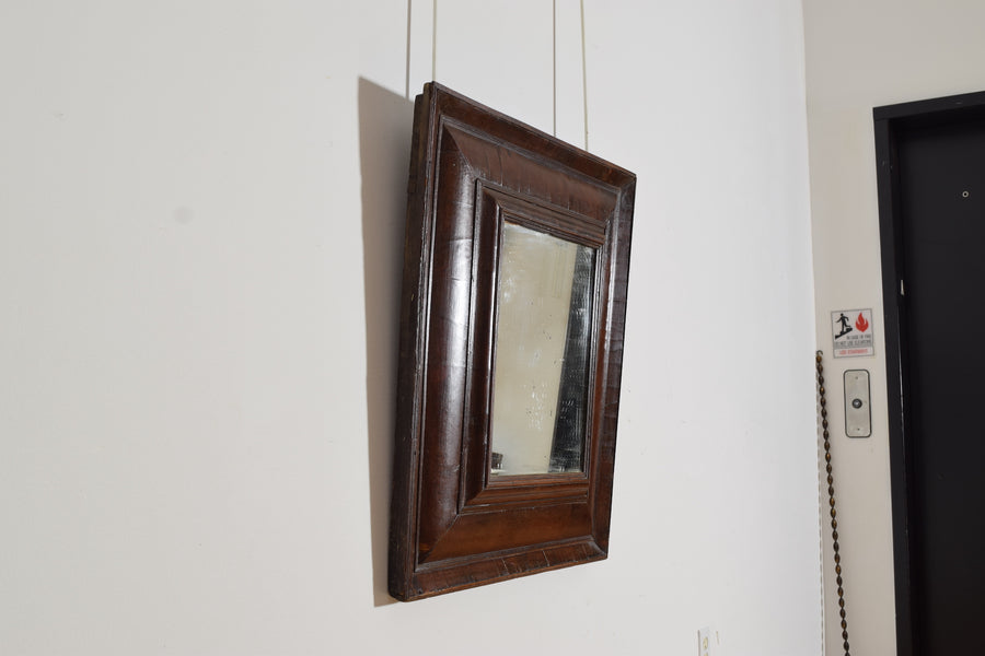 Walnut Veneered  Cushion-Form Mirror