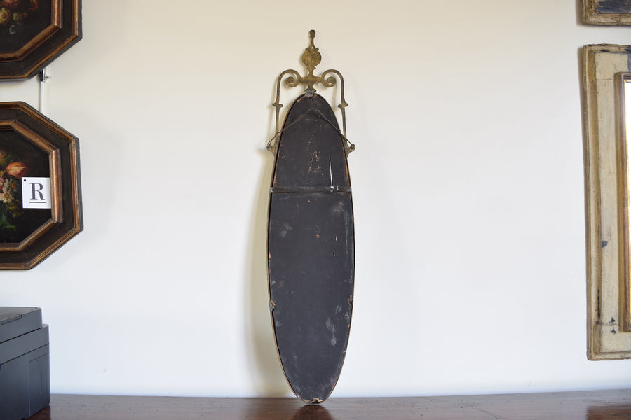 Oval Brass Wall Mirror