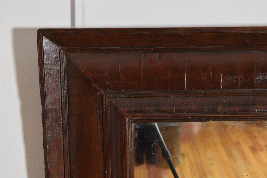 Walnut Veneered  Cushion-Form Mirror