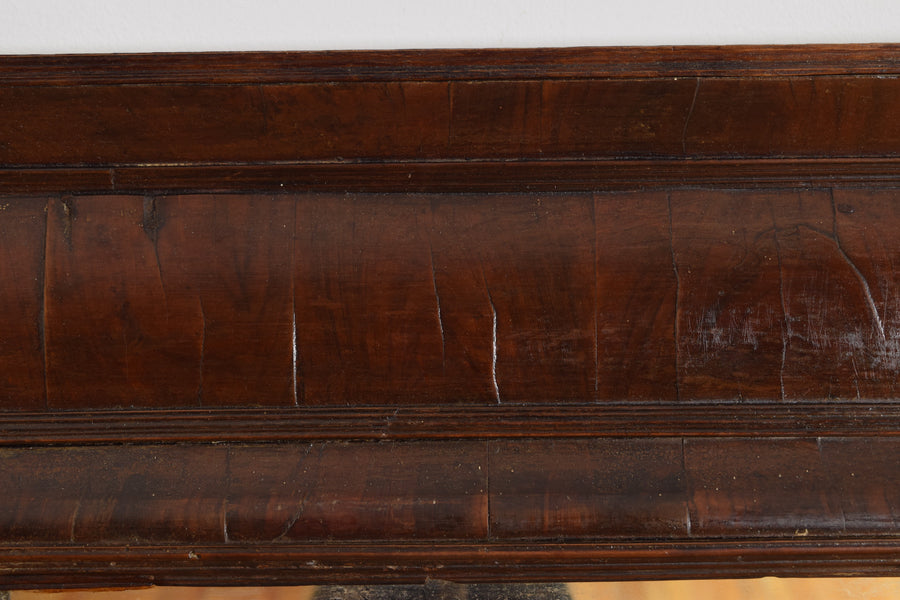 Walnut Veneered  Cushion-Form Mirror