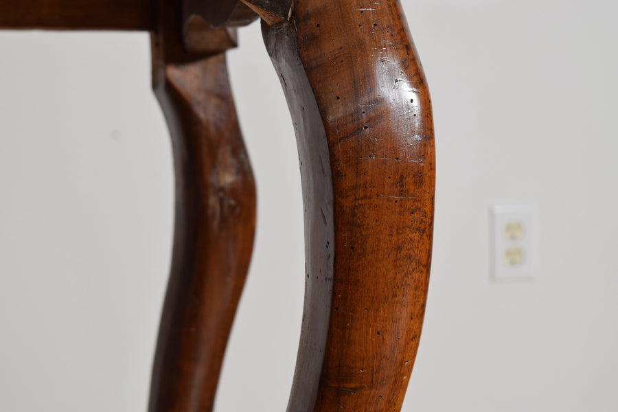 Shaped Walnut Console Table