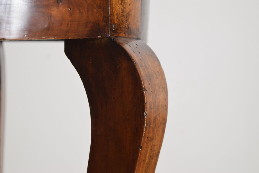 Walnut and Veneered 1-Drawer Side Table