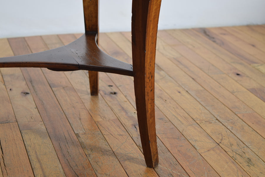 Walnut and Veneered 1-Drawer Side Table