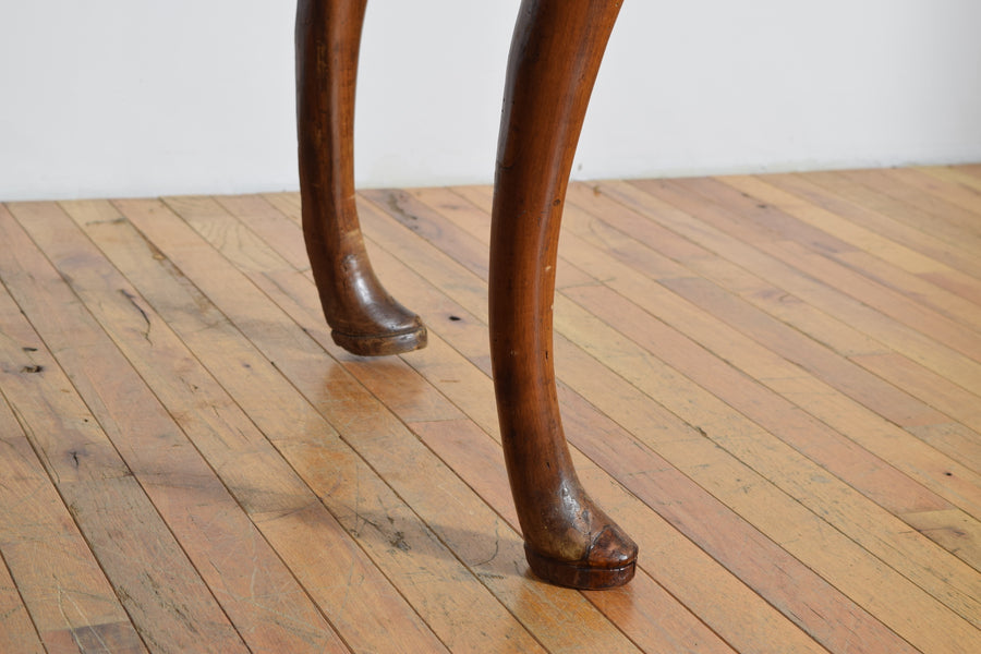 Shaped Walnut Console Table