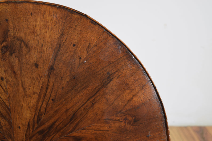 Walnut and Veneered 1-Drawer Side Table