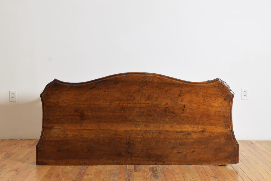 Shaped Walnut Console Table