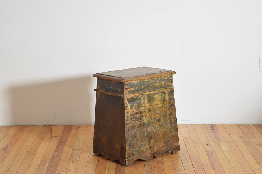 Painted Work Stool or Side Table