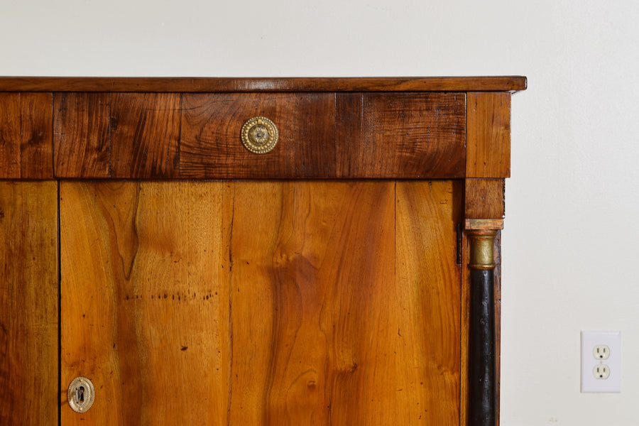 Walnut and Ebonized 2-Door, 2-Drawer Credenza