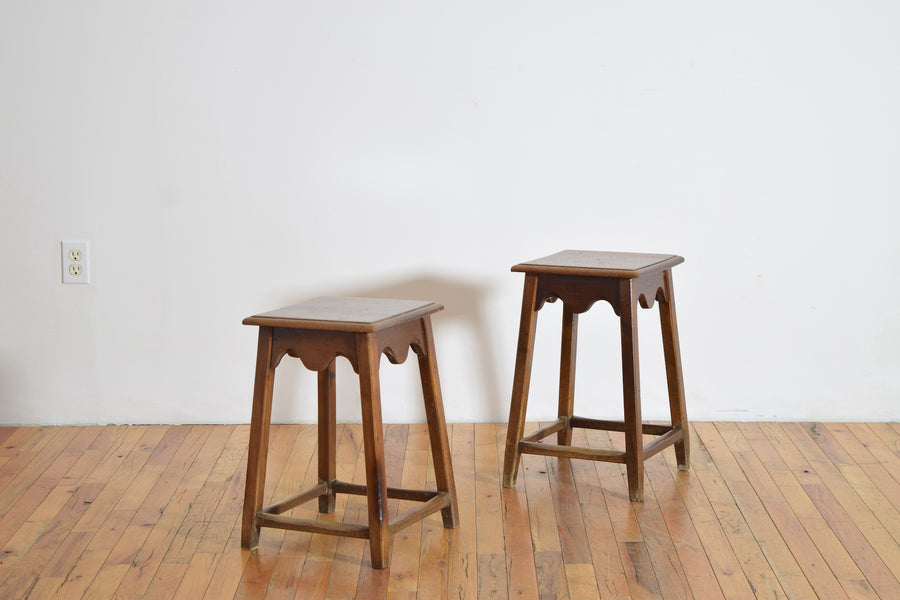 Near Pair of Walnut Low Tables