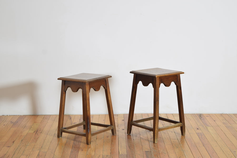Near Pair of Walnut Low Tables