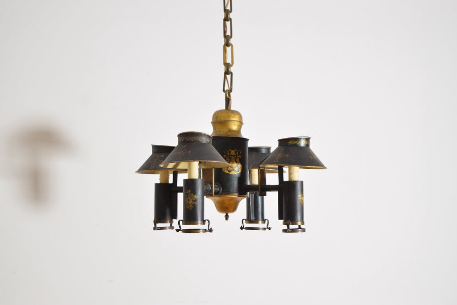 Painted Tole 4-Light Chandelier
