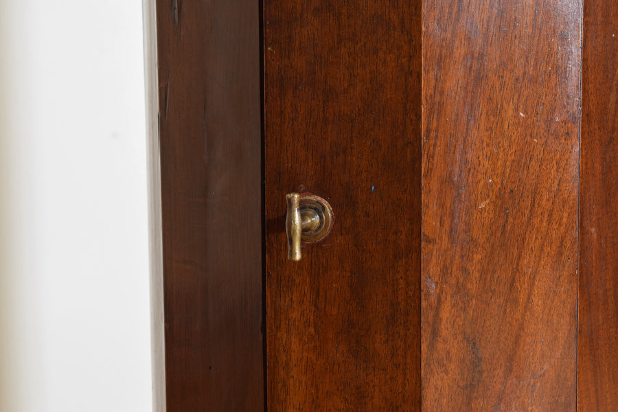 Pair of Walnut Dodecagonal Pedestal Cabinets