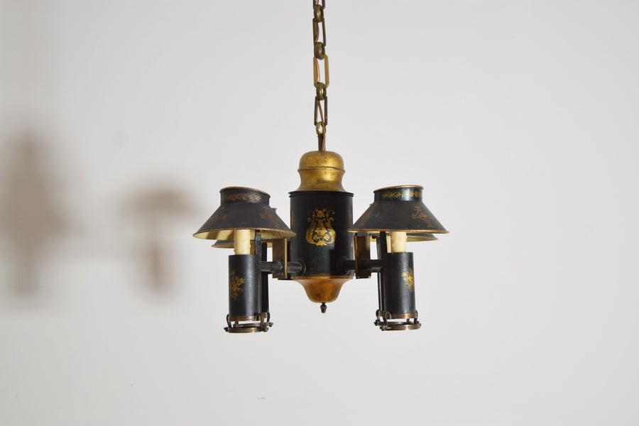 Painted Tole 4-Light Chandelier