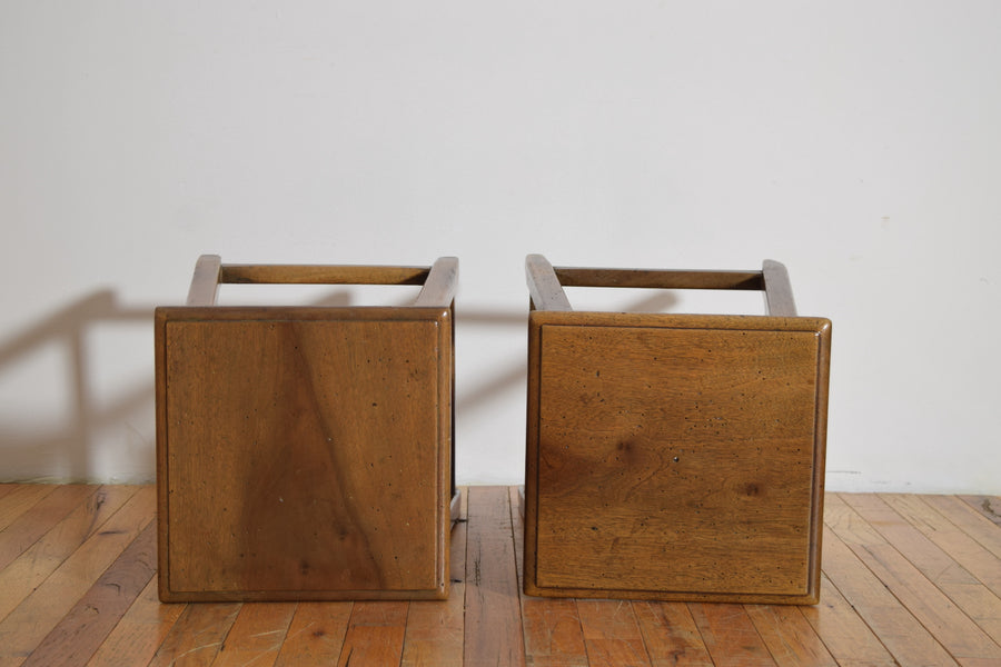 Near Pair of Walnut Low Tables
