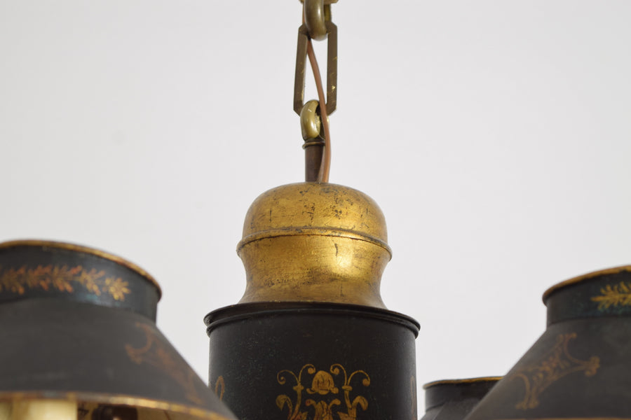 Painted Tole 4-Light Chandelier