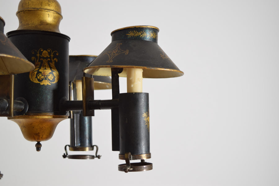 Painted Tole 4-Light Chandelier