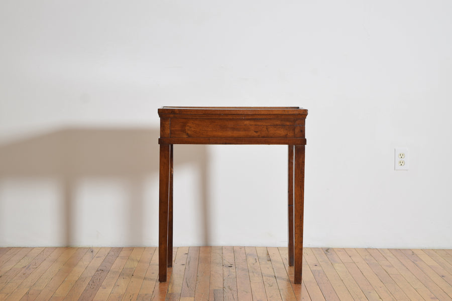 Walnut and Oak 1-Drawer Side Table