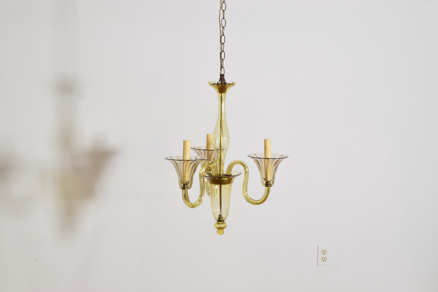 Blown Murano Glass 3-Light Chandelier