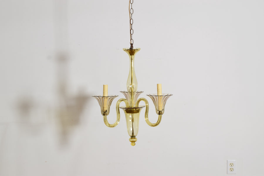 Blown Murano Glass 3-Light Chandelier