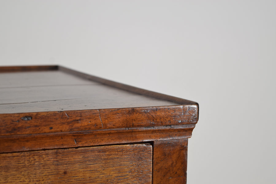 Walnut and Oak 1-Drawer Side Table