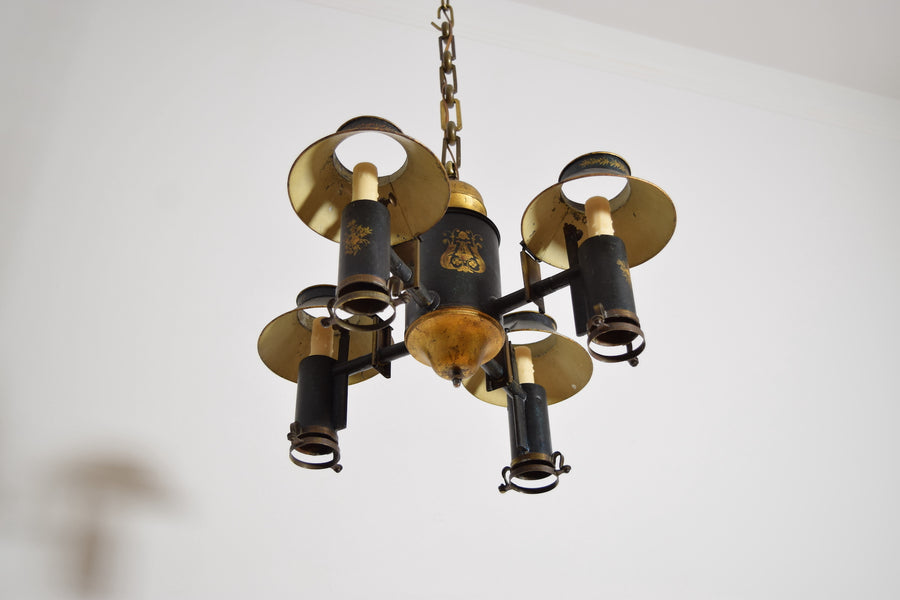 Painted Tole 4-Light Chandelier