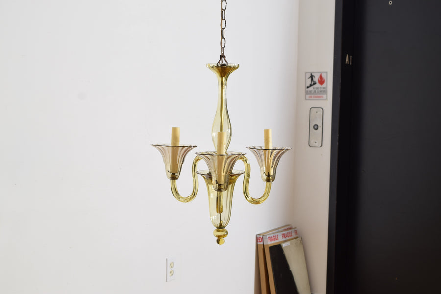 Blown Murano Glass 3-Light Chandelier