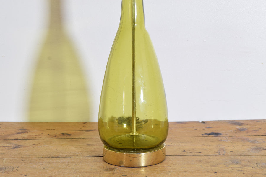 Pair of Chartreuse Lamps