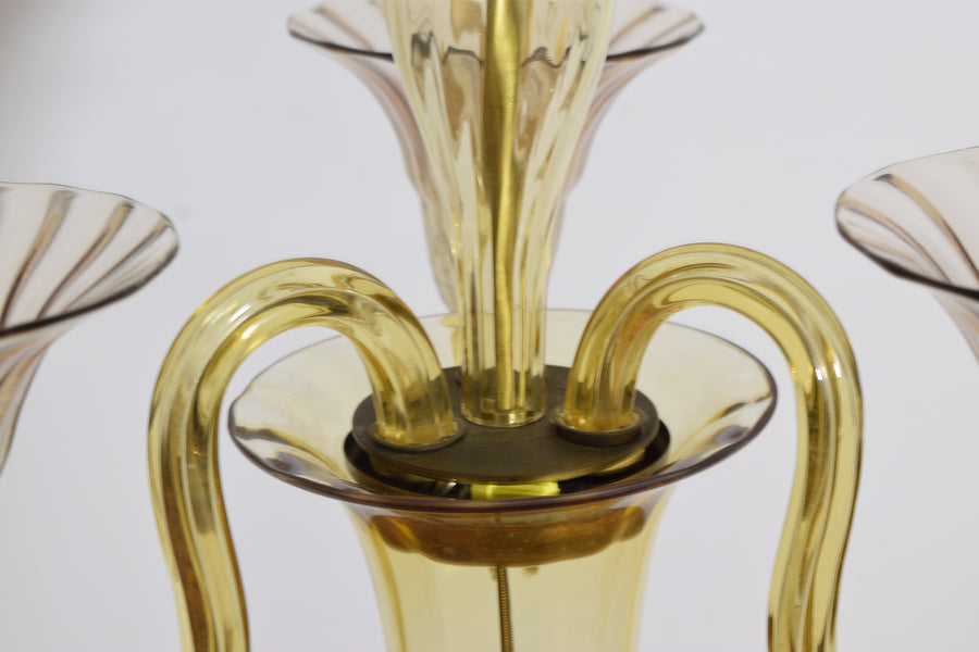 Blown Murano Glass 3-Light Chandelier