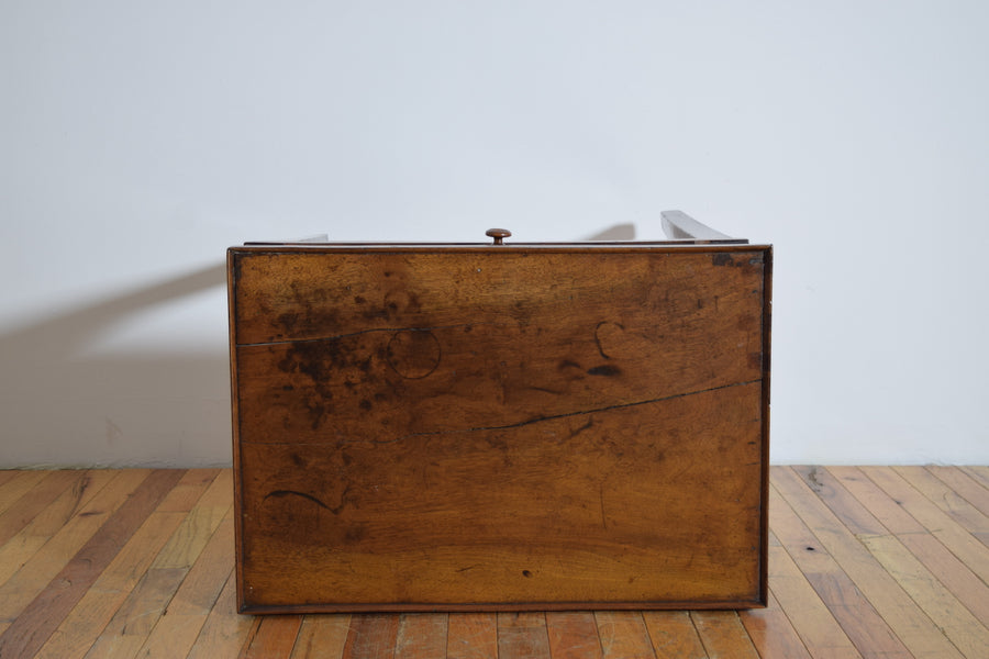Walnut and Oak 1-Drawer Side Table
