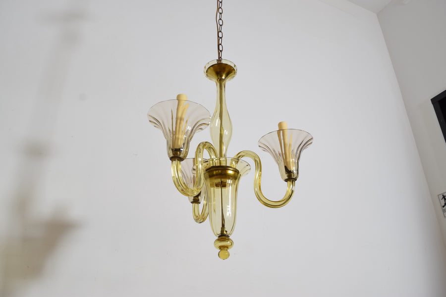 Blown Murano Glass 3-Light Chandelier