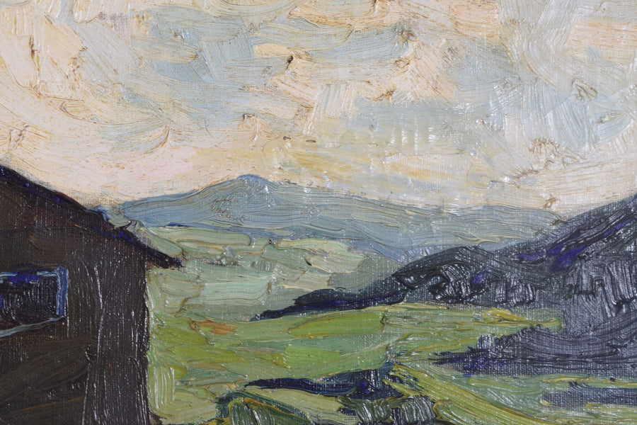 Oil on Canvas, Alpine Farmhouse