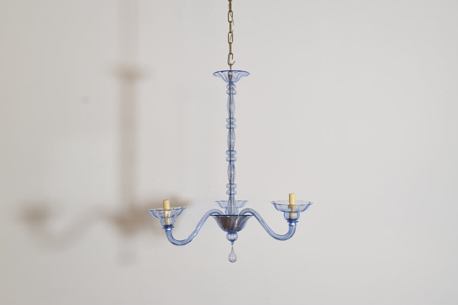 Murano Blown Glass 3-Light Chandelier