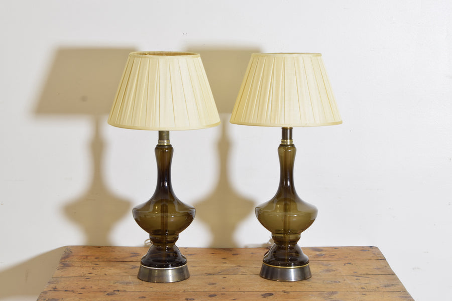 Pair of Glass Lamps