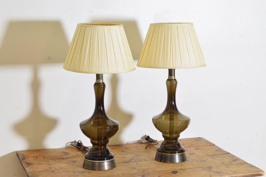 Pair of Glass Lamps