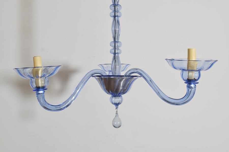 Murano Blown Glass 3-Light Chandelier