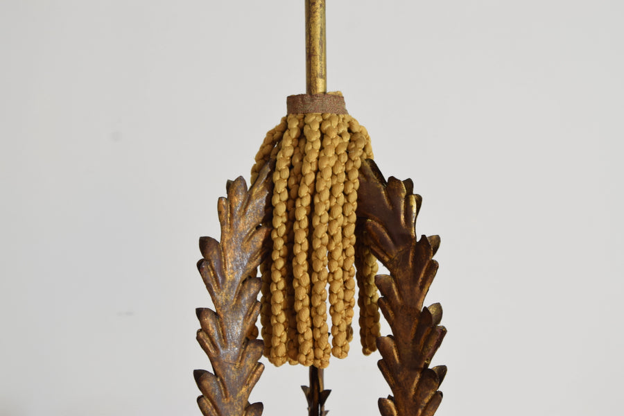 Gilt Metal 6-Light Chandelier