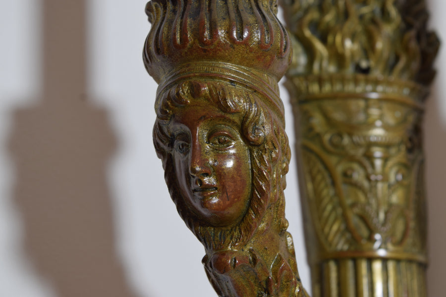 Pair of Brass 2-Arm Sconces