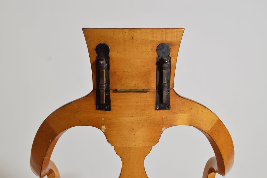 Maple and Upholstered Swivel Barber’s Armchair