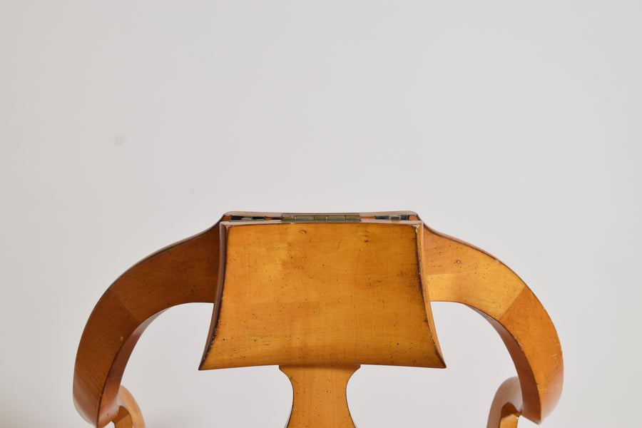 Maple and Upholstered Swivel Barber’s Armchair