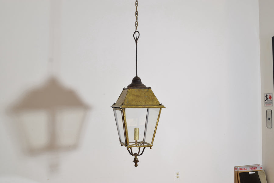 Brass Converted Gas Lantern