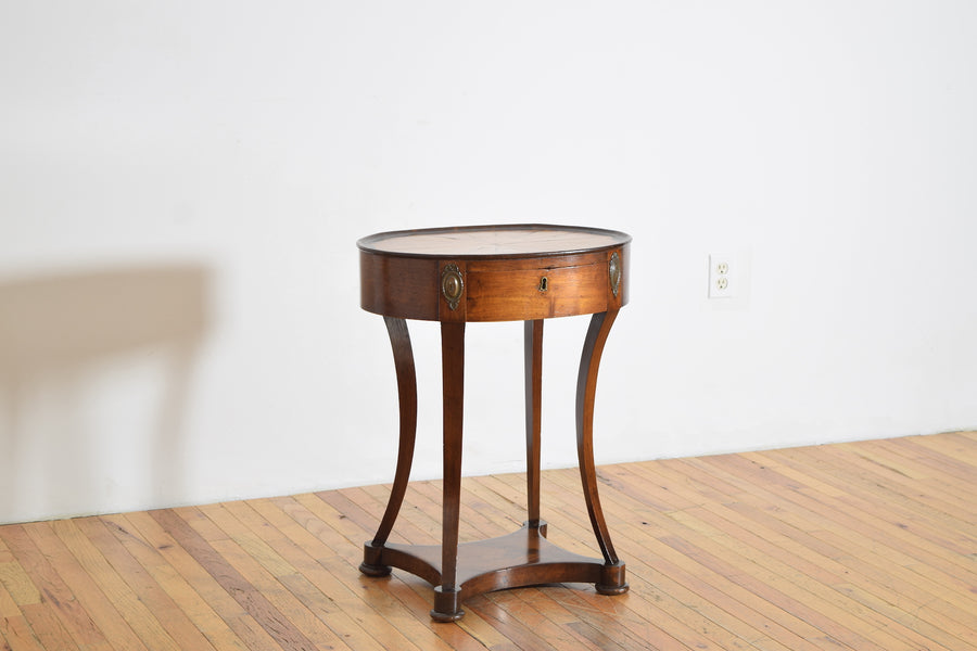 Ashwood and Ebonized 1-Drawer Side Table