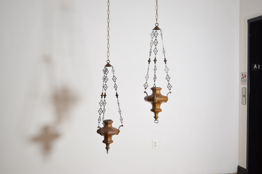 Pair of Bronze Censers