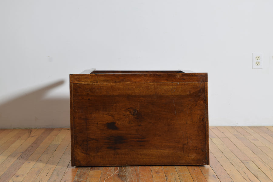 Walnut and Ebonized 8-Drawer Commode